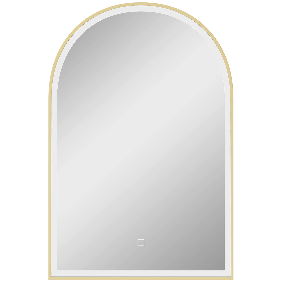 HOMCOM Bathroom Mirror with LED Lights in Gold Tone