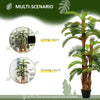 Outsunny Artificial Plant Tropical Fern in Pot, Fake Plants for Home Indoor Decor, 150cm, Green