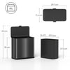 HOMCOM 8L Hanging Kitchen Bin, Rubbish bin with Lid and Removable Inner Bucket for Kitchen Cabinet Door, Under Sink, Office