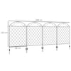 Outsunny Decorative Garden Fencing, 43in x 23ft Outdoor Picket Fence Panels, 8PCs Rustproof Metal Wire Landscape Flower Bed Border Edging Animal Barrier, Black