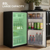 HOMCOM Under Counter Fridge, 85L Small Retro Refrigerator with Chiller Box, Adjustable Thermostat, Glass Shelves, Black
