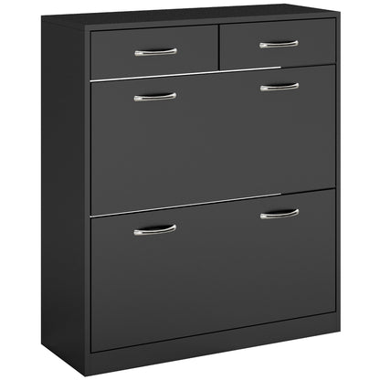 HOMCOM Narrow Shoe Storage in Black