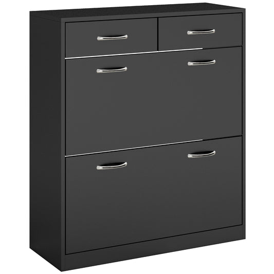 HOMCOM Narrow Shoe Storage in Black