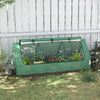 Outsunny Portable Small Polytunnel, Mini Greenhouse with Mesh Windows for Indoor and Outdoor, 240x90x90cm, Green