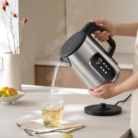 HOMCOM 1.5L Electric Kettle, 3000W Fast Boil Water Kettle with LED Touch Control, Strix Thermostat, Keep Warm Function