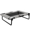 PawHut Portable Raised Dog Bed, Elevated Pet Cot with Breathable Mesh for Indoor Outdoor, for Small Medium Dogs, Light Grey