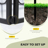 Outsunny Decorative Garden Fencing, 8PCs Outdoor Picket Fence Panels, Rustproof Metal Wire Landscape Flower Bed Border Edging Animal Barrier, Black