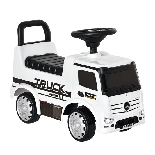 HOMCOM Compatible Kids Ride On Car Truck in White