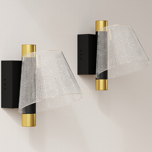 مصباح حائط LED من هومكوم، عبوتان، مصباح حائط داخلي عصري بتصميم نجوم بقوة 5 واط، درجة حرارة اللون قابلة للتعديل 3000K/4000K/6500K، لغرفة النوم، وغرفة المعيشة، والرواق، والسلالم، أسود