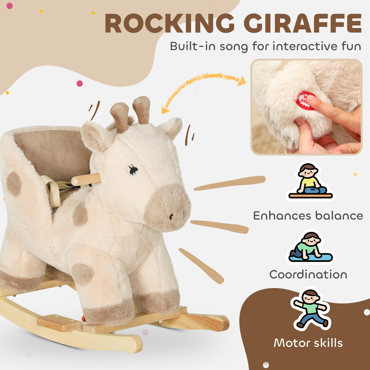 AIYAPLAY Rocking Horse in Beige