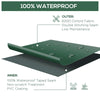 Outsunny Large Patio Garden Furniture Set Cover 600D Oxford Square Waterproof, 230 x 230 x 70 cm, Green