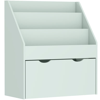AIYAPLAY Bookcase for Kids with Shelves, Drawer, Bookcase for Bedroom, Playroom, Green