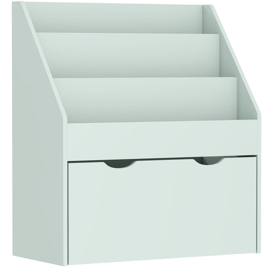 AIYAPLAY Bookcase for Kids with Shelves, Drawer, Bookcase for Bedroom, Playroom, Green