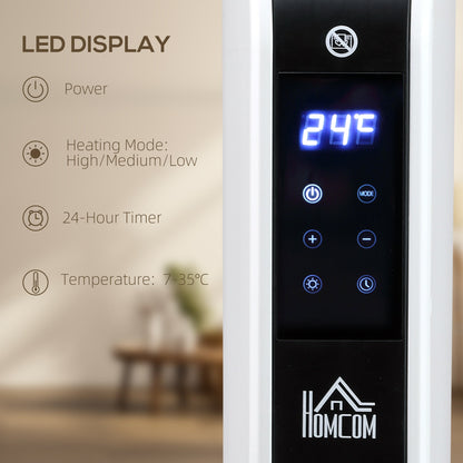HOMCOM Three-Mode Modern Slimline Heater, 7-35℃ Temperature