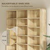 HOMCOM CD Storage Unit with Adjustable Shelves, 102 x 195 cm, Oak Tone