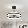 HOMCOM Ceiling Fan with LED Light and Remote - Black