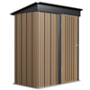 Outsunny 5 x 3ft Corrugated Steel Storage Shed, with Lock - Brown