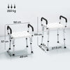 HOMCOM 57-69cm Aluminium Frame Bath Seat