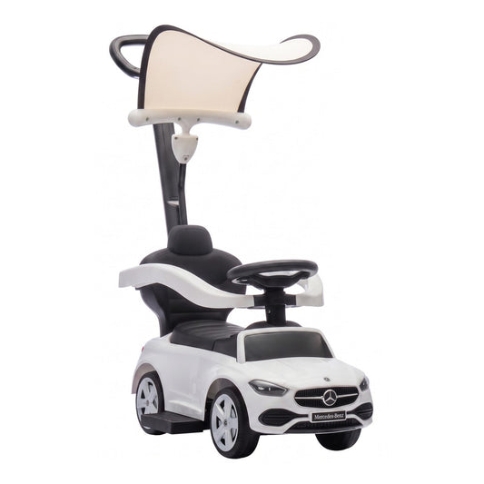 AIYAPLAY 4 in 1 Licensed Benz Ride on Push Car in White