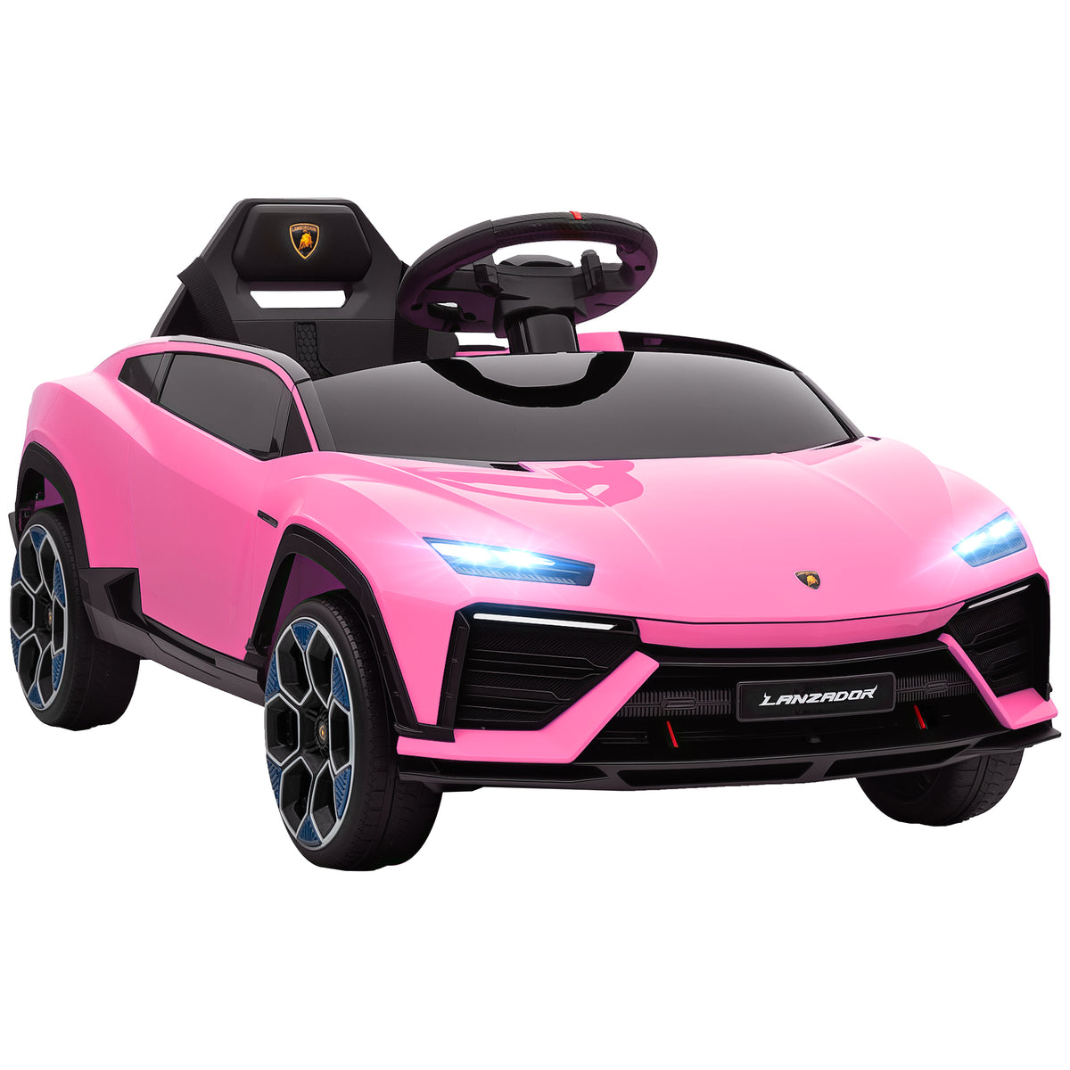 AIYAPLAY 12V Licensed Lamborghini Electric Cars in Pink