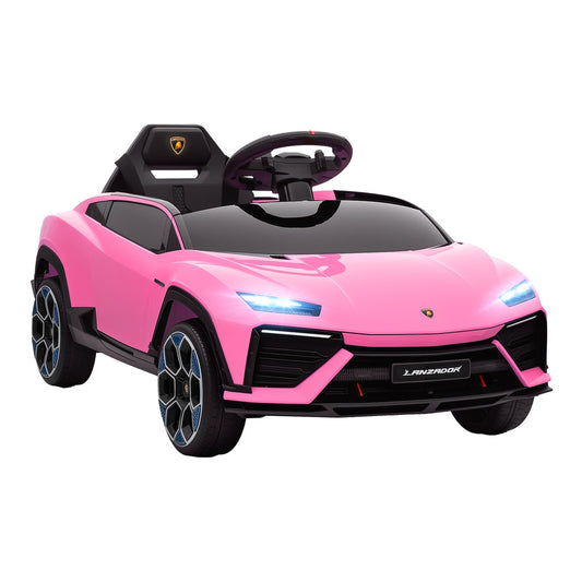 AIYAPLAY 12V Licensed Lamborghini Electric Cars in Pink