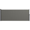 Outsunny Retractable Side Awning, Outdoor Privacy Screen for Garden, Hot Tub, Balcony, Terrace, Pool, 400 x 160cm, Dark Grey