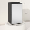 HOMCOM 91 Litre Freestanding Under Counter Fridge Freezer, Small Fridge with Chiller Box, Adjustable Thermostat, 47.5cm Wide, Silver Tone