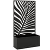 Outsunny Metal Garden Bed for Garden with Trellis, Wall Mounted or Freestanding Raised Planter with Privacy Screen