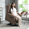HOMCOM 45 Lifting Riser and Recliner Armchair - Dark Brown