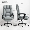 HOMCOM 155Â° Reclining Faux Leather Swivel Office Chair -Black