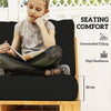 Outsunny Two Piece Seat Pallet and Back Cushions - Black