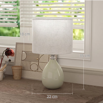 HOMCOM Table Lamp in Cream White