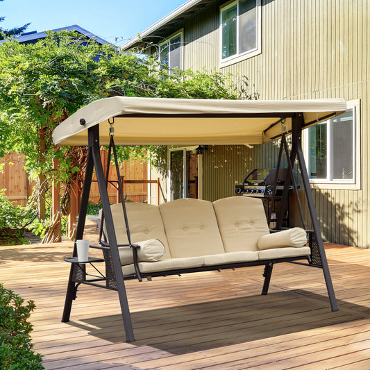 Outsunny Swing Chair Hammock in Beige