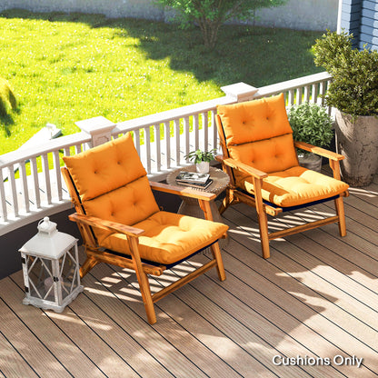 Outsunny Set of 2 Rocking Chair Padded Seat Cushions - Orange