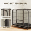 PawHut Heavy Duty Dog Crate,109 x 72 x 85 cm, Large Dog Cage for Small to Large Breeds