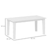 Outsunny Outdoor Garden Coffee Table, HDPE All-Weather Rectangular Outdoor Garden Table with Slatted Tabletop for Patio, Balcony, 91 x 44 x 42 cm, White