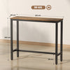 HOMCOM Rectangular Bar Table, Wood Effect Pub Coffee Table for Small Space, Breakfast Dining, Kitchen, Industrial, Rustic Brown