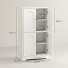 HOMCOM 4-Door Kitchen Storage Cabinet with Adjustable Shelves - White
