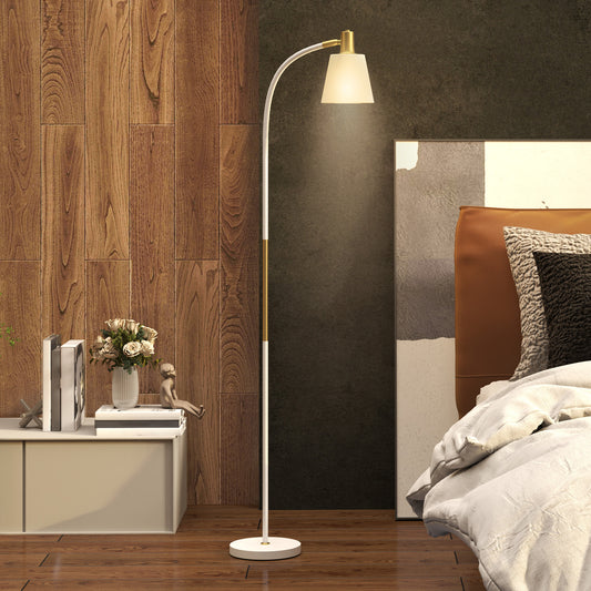 HOMCOM Floor Lamp in White