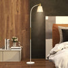 HOMCOM Floor Lamp for Living Room, Spotlight Reading Standing Lamp with Adjustable Height, Rocker on/off Switch, Indoor Task Lighting for Bedroom, Office, White (Bulb not Included)