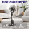 HOMCOM Pedestal Fan with Water Mist Spray, Spray Misting Fan with 70Â° Oscillation, Tilt Head, 3 Speeds, 3 Modes, Adjustable Mist, 3.2L Water Tank, for Home, 120 cm