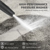 Outsunny 1800W High Pressure Washer, 150 Bar Pressure, 420 L/h Flow, Portable Power Washer Jet Wash Cleaner with Adjustable Nozzle, 6M Hose, Hose Reel, Steel Handle for Home Patio Car Driveway, Yellow