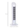HOMCOM Tower Fan for Bedroom Cooling, 30 Inch Electric 70Â° Oscillating Fan with 3 Speed Settings, Standing Floor Fan for Home Office Indoor, White