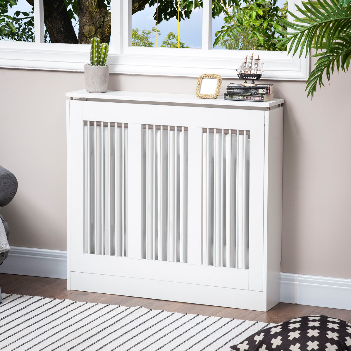 HOMCOM Radiator Cover in White