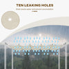 Outsunny Retractable Pergola Cover, 2.55 x 2.5 m Replacement Canopy Fabric for 3 x 3 m Frame, Roof Top Only, Cream White