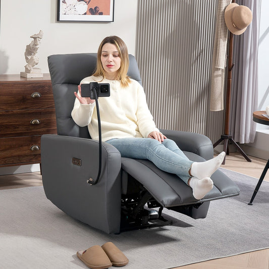 HOMCOM Electric Recliner Armchair in Grey