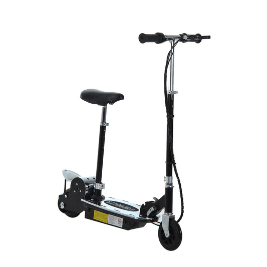 HOMCOM Electric Scooter for Kids, Foldable Powered Scooters for Age 7-12 with 120W Motor, Up to 10 KM/H & 8 KM, Adjustable Ride on Toy (Black)