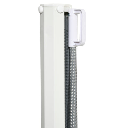 PawHut Retractable Stair Gate for Dogs, Pet Mesh Safety Gate Extends up to 115cm for Doorways Indoor- Grey