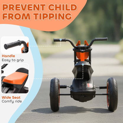 AIYAPLAY Kids Tricycle Baby Trike, Kids Trike with Pedal, 3 Wheel Toddler Balance Bike for Indoor Outdoor Use, Orange
