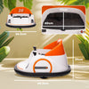 AIYAPLAY 360 Rotation Kids Bumper Car, 12V Waltzer Car with Remote Control, Dual Joysticks, Music Lights, Orange